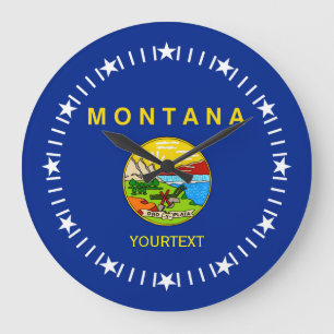 Personalised Montana State Flag Design on a Large Clock
