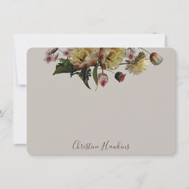 Personalised Moody Elegant Wildflower Floral  Card (Front)
