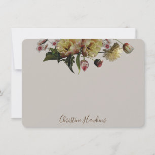 Personalised Moody Elegant Wildflower Floral  Card