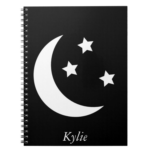Personalised Moon And Stars Notebook (Front)
