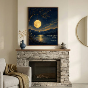 Personalised Moon Lantern Art Poster