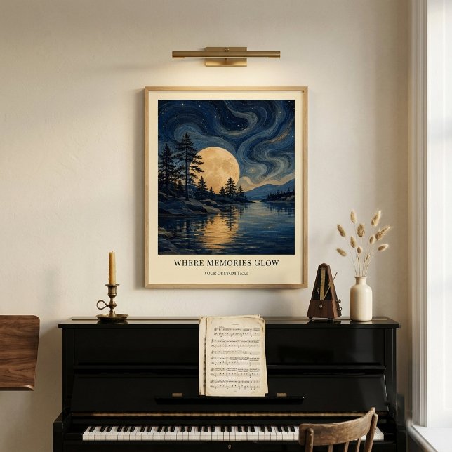 Personalised Moonlit Reflections Art Poster (Creator Uploaded)