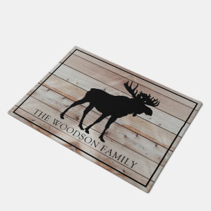 Personalised Moose Family Name Doormat