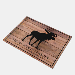 Personalised Moose Family Name Doormat