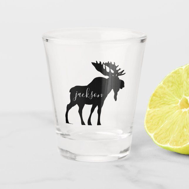 Personalised Moose  Shot Glass (Front)