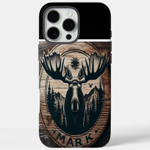 Personalised Moose Wood Sign iPhone 16 Pro Max Case