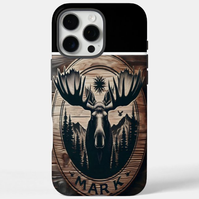 Personalised Moose Wood Sign Case-Mate iPhone Case (Back)