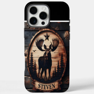 Personalised Moose Wood Sign iPhone 16 Pro Max Case