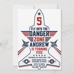 Personalised morden Air force Birthday Invitation