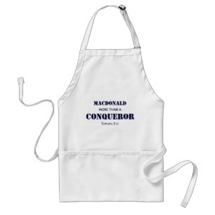 Personalised MORE THAN A CONQUEROR Motivational Standard Apron