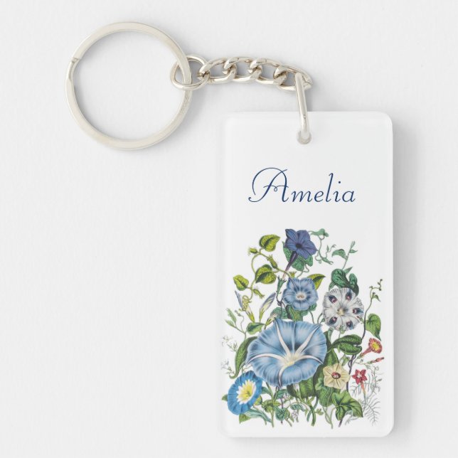 Personalised Morning Glories Key Ring (Front)