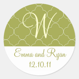 Personalised Moroccan Green Stickers