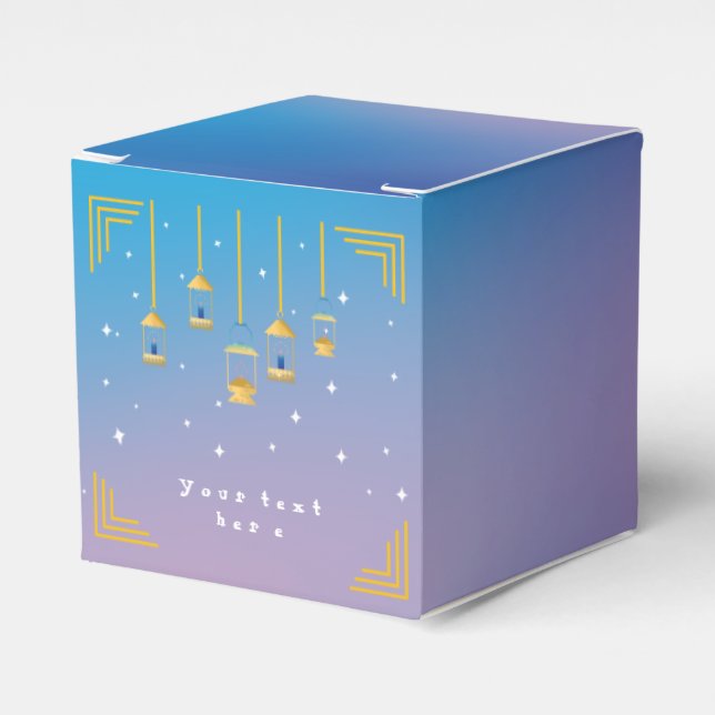 Personalised Morocco Lantern Favour Box (Front Side)