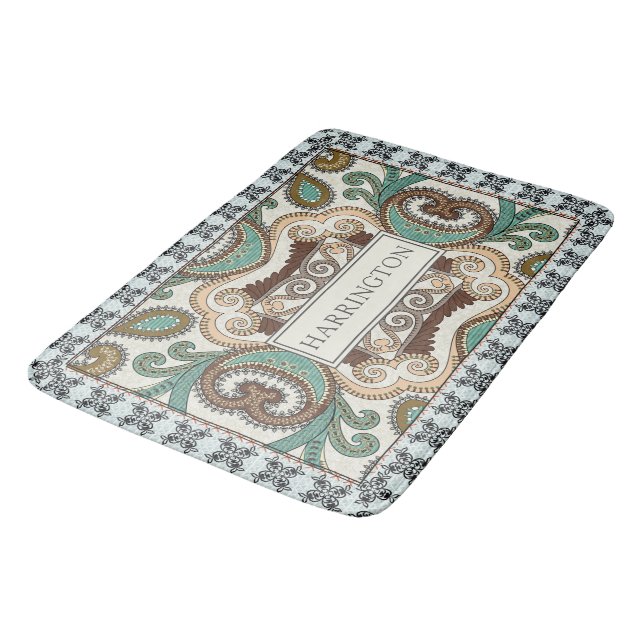 Personalised Mosaic Tile Pattern Bath Mat (Angled)