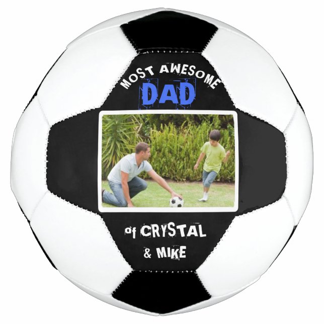 Personalised Most Awesome Dad Parent Photo Football (Front)