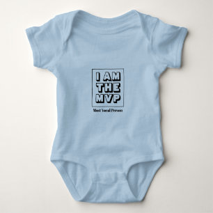 Personalised Most Vocal MVP Boy Baby Bodysuit