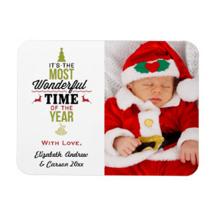 Personalised Most Wonderful Time of the Year Photo Magnet