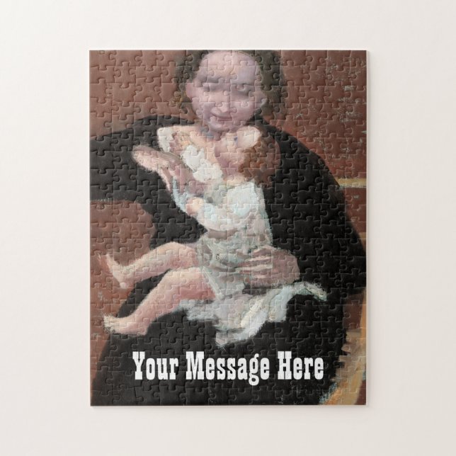 Personalised Mother and Child Painting  Thank You  Jigsaw Puzzle (Vertical)
