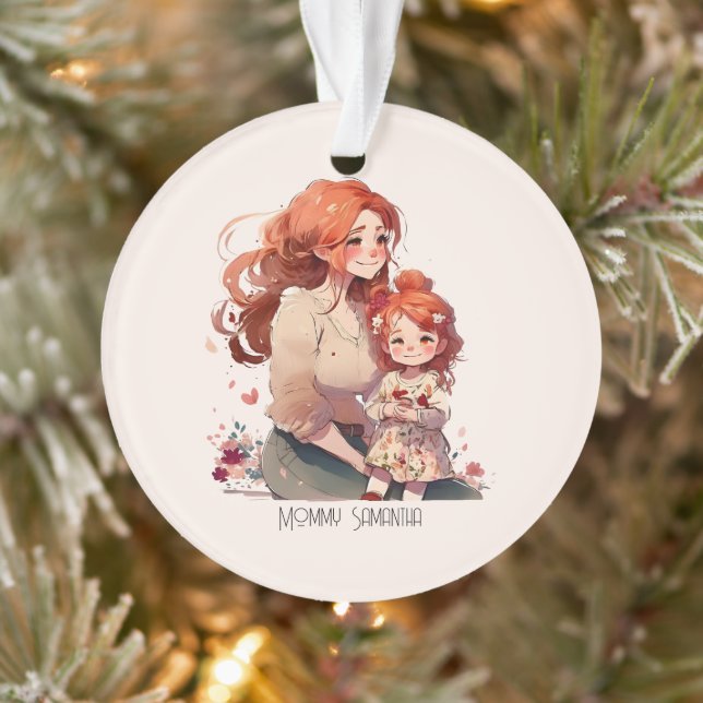Personalised Mother and Daughter Ornament (Tree)