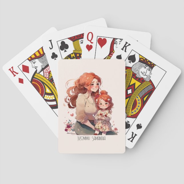 Personalised Mother and Daughter Playing Cards (Back)