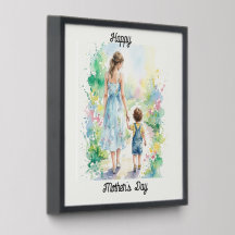 Personalised Mother and Son Watercolor