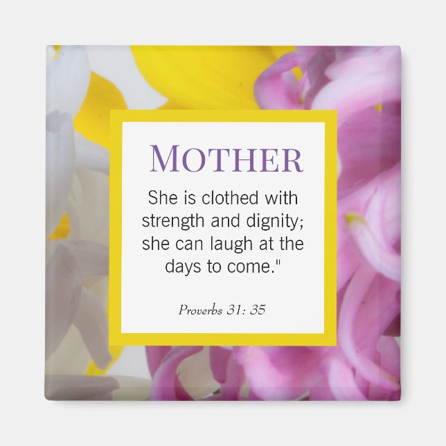 Personalised Mother Day Bible Scriptures Magnet (Front)