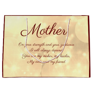 Personalised Mother Gift Bag with lovely Poem
