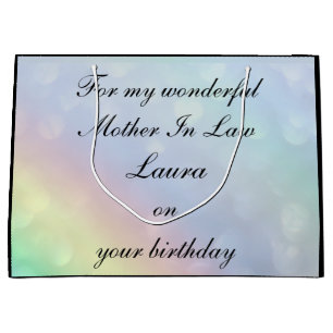 Personalised Mother In Law Birthday Large Gift Bag