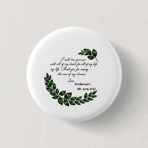 Personalised Mother of Groom Bride gift, Thank you 3 Cm Round Badge