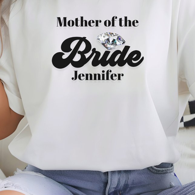 Personalised Mother of the Bride Diamond T-Shirt (Personalized Mother of the Bride Diamond T-Shirt
)