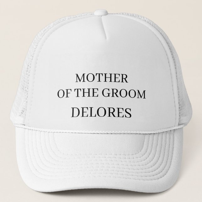 Personalised MOTHER OF THE GROOM Cap (Front)