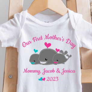 Personalised Mother Of Twins Baby Bodysuit