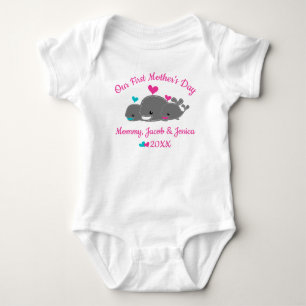 Personalised Mother Of Twins Baby Bodysuit