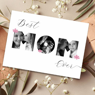 Personalised Mother’s Day Best MOM Ever Photo Card