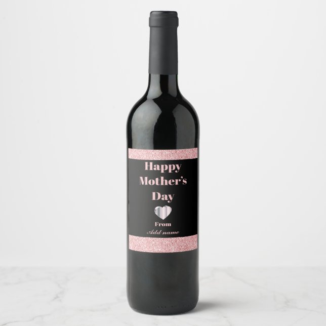 personalised mother’s day bottle label gift (Front)