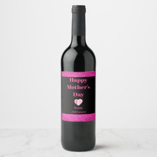 personalised mother’s day bottle label gift