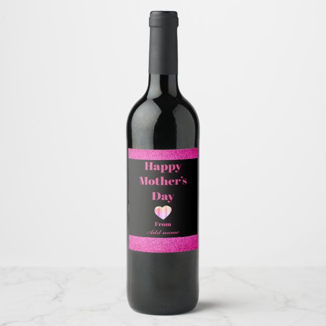 personalised mother’s day bottle label gift (Front)