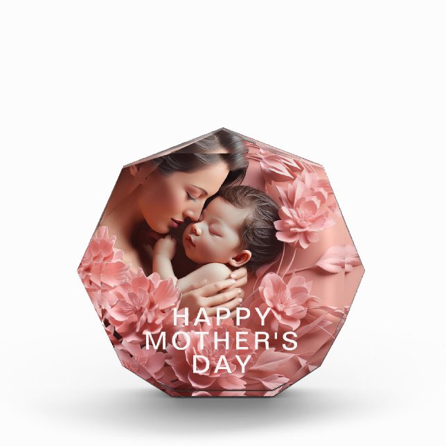 Personalised Mother’s Day Octagonal Photo Block (Front)