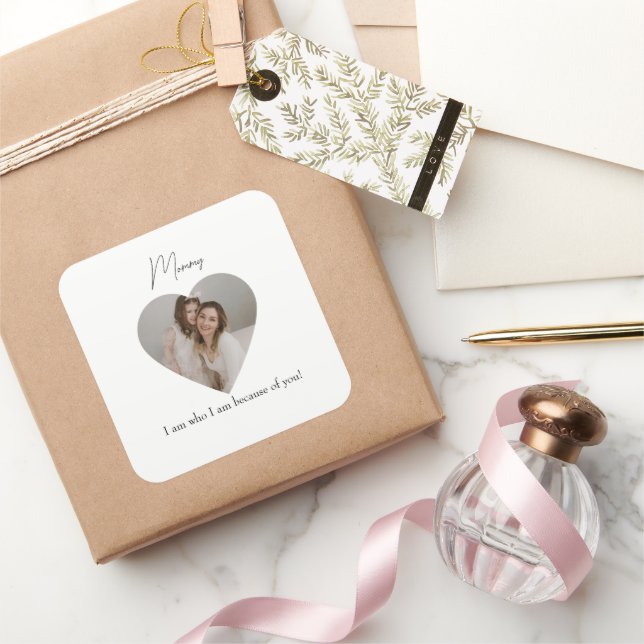 Personalised Mother’s Day Sticker with Heart Photo (Gifting)