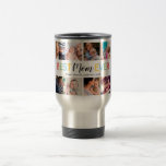 Personalised Mother's Day 8 Photo Travel Mug<br><div class="desc">Cute mummy photo coffee mug featuring 8 family pictures,  a colourful "best mum ever" typographic design,  and the kids names.</div>