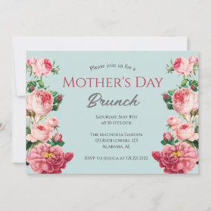 Personalised Mother's Day Brunch   Floral Theme Invitation