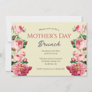 Personalised Mother's Day Brunch Floral Theme Invitation