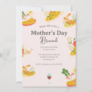 Personalised Mother's Day Brunch   food theme Invitation