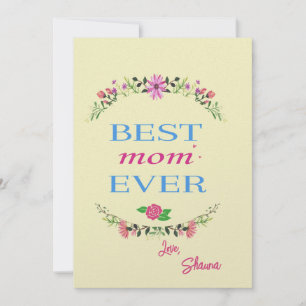 Personalised Mother's Day Card   Card for Best Mum
