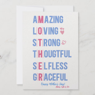  Personalised Mother's Day Card Celebration Card