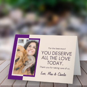 Personalised Mother's Day Dog Cat Mum Pet Photo Holiday Card