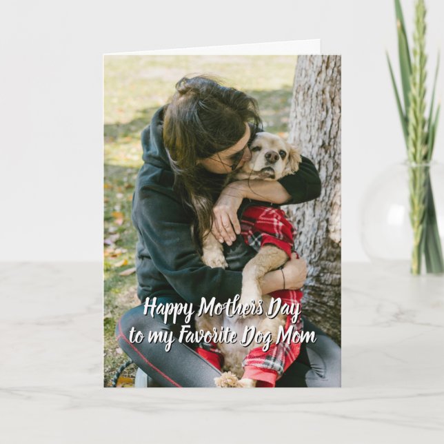 Personalised Mothers Day Dog Folded Greeting Card (Front)