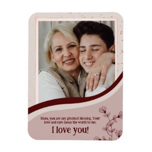 Personalised Mother's Day Gift Custom Photo & Name Magnet