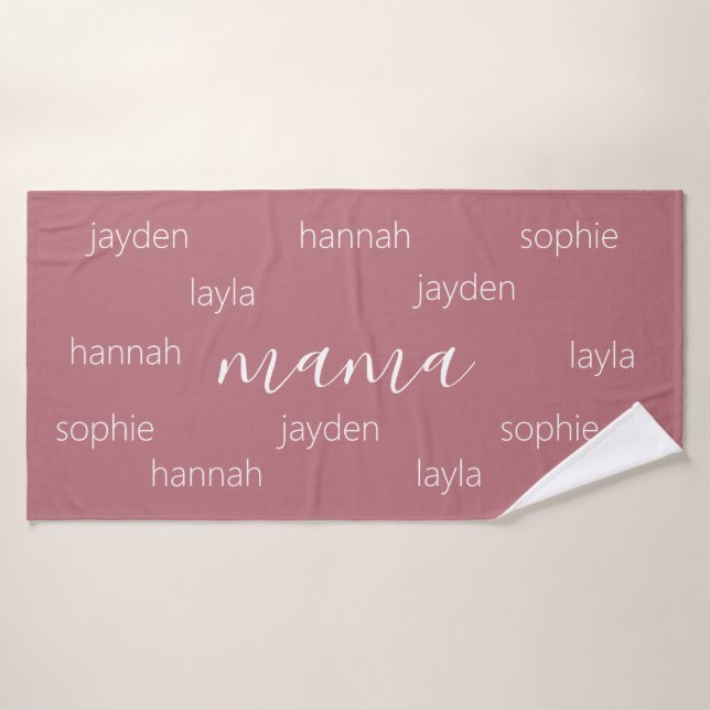 Personalised Mothers day gift for Mum Bath Towel (Bath Towel)