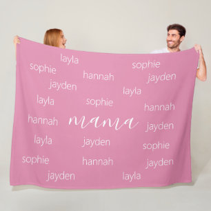 Personalised Mothers day gift for Mum Fleece Blanket